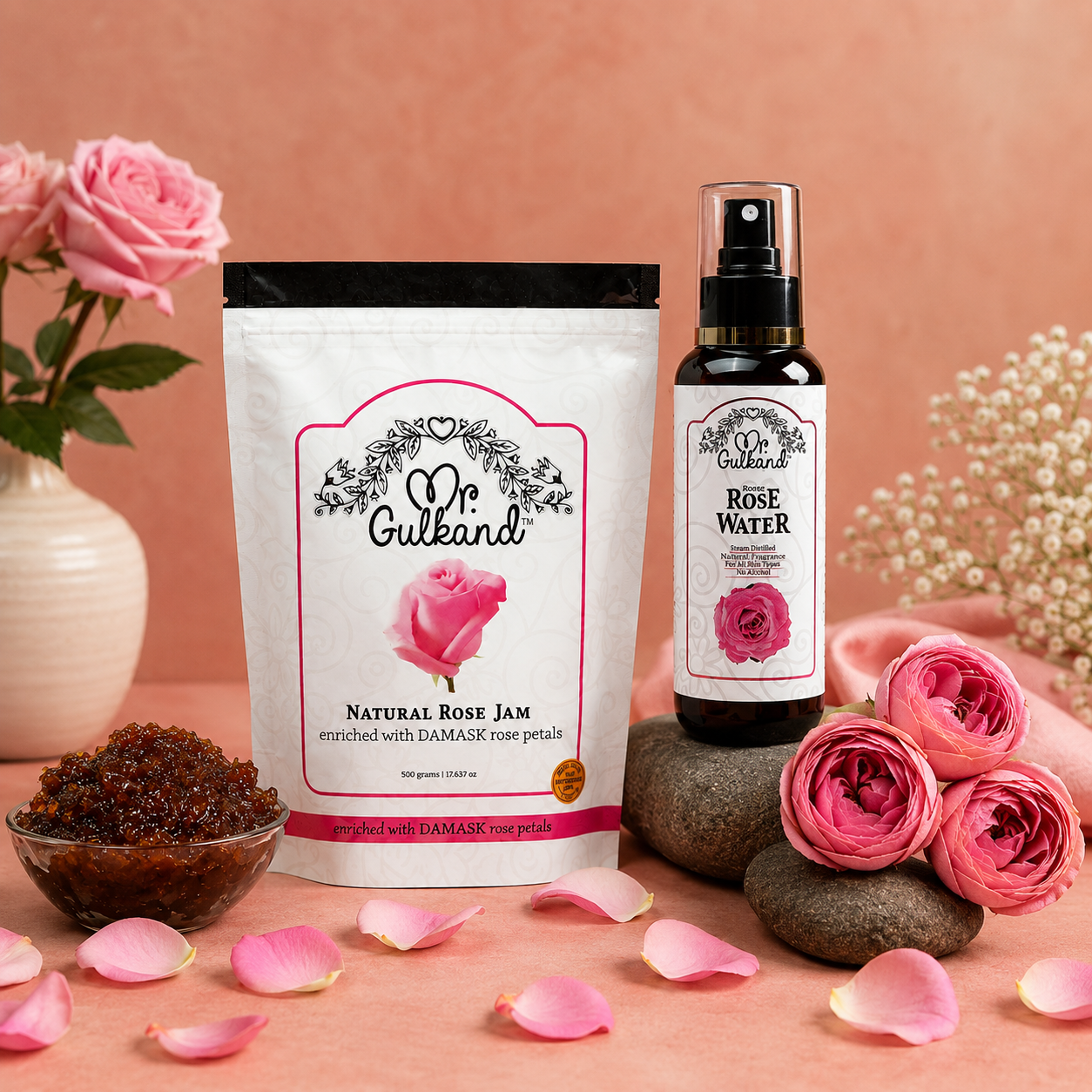 Natural 500g + Rose Water