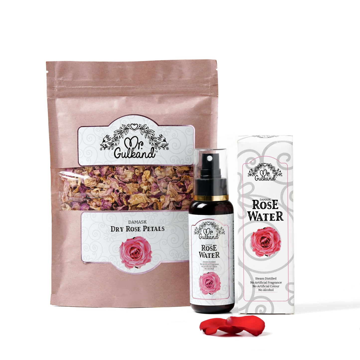 MR Gulkand Dry Rose Leaves & MR Gulkand Rose Water
