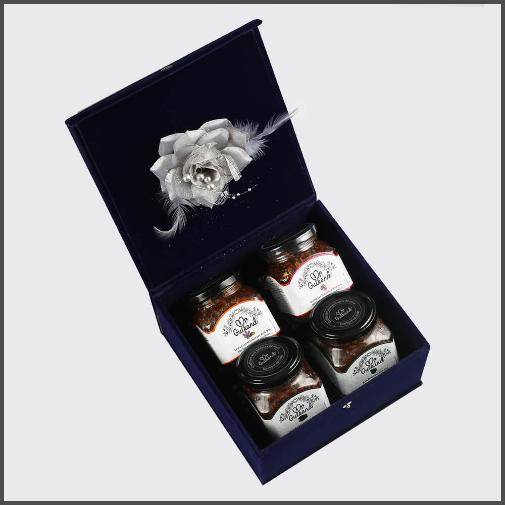 Combo of 4 Velvet Box