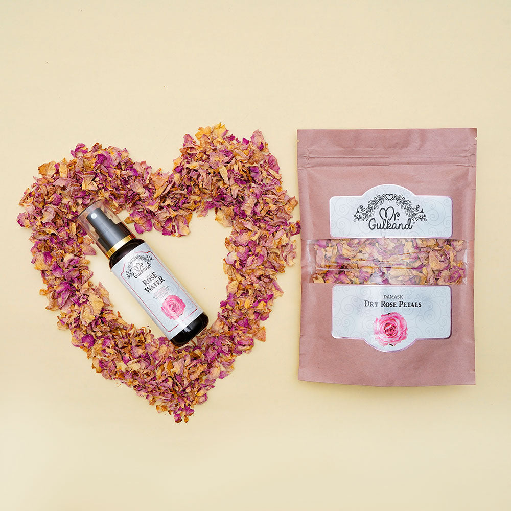 MR Gulkand Dry Rose Leaves & MR Gulkand Rose Water